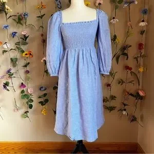 J. Crew | Dresses | J Crew Linen Daydream Dress French Blue Small Petite  Nwt | Poshmark